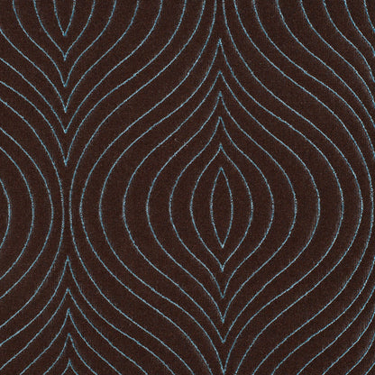 Iridescent Chocolate/Blue Geometric Woven