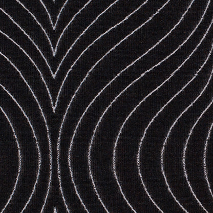 Iridescent Black/White Geometric Woven Detail