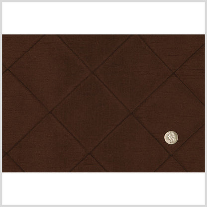 Chocolate Pintucked Shantung   /Dupioni Full