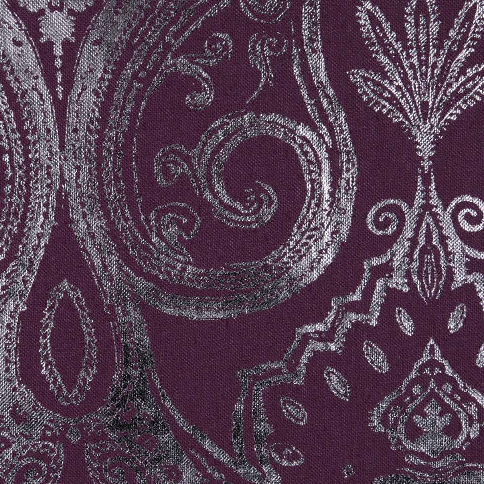 Aubergine Damask Prints Detail