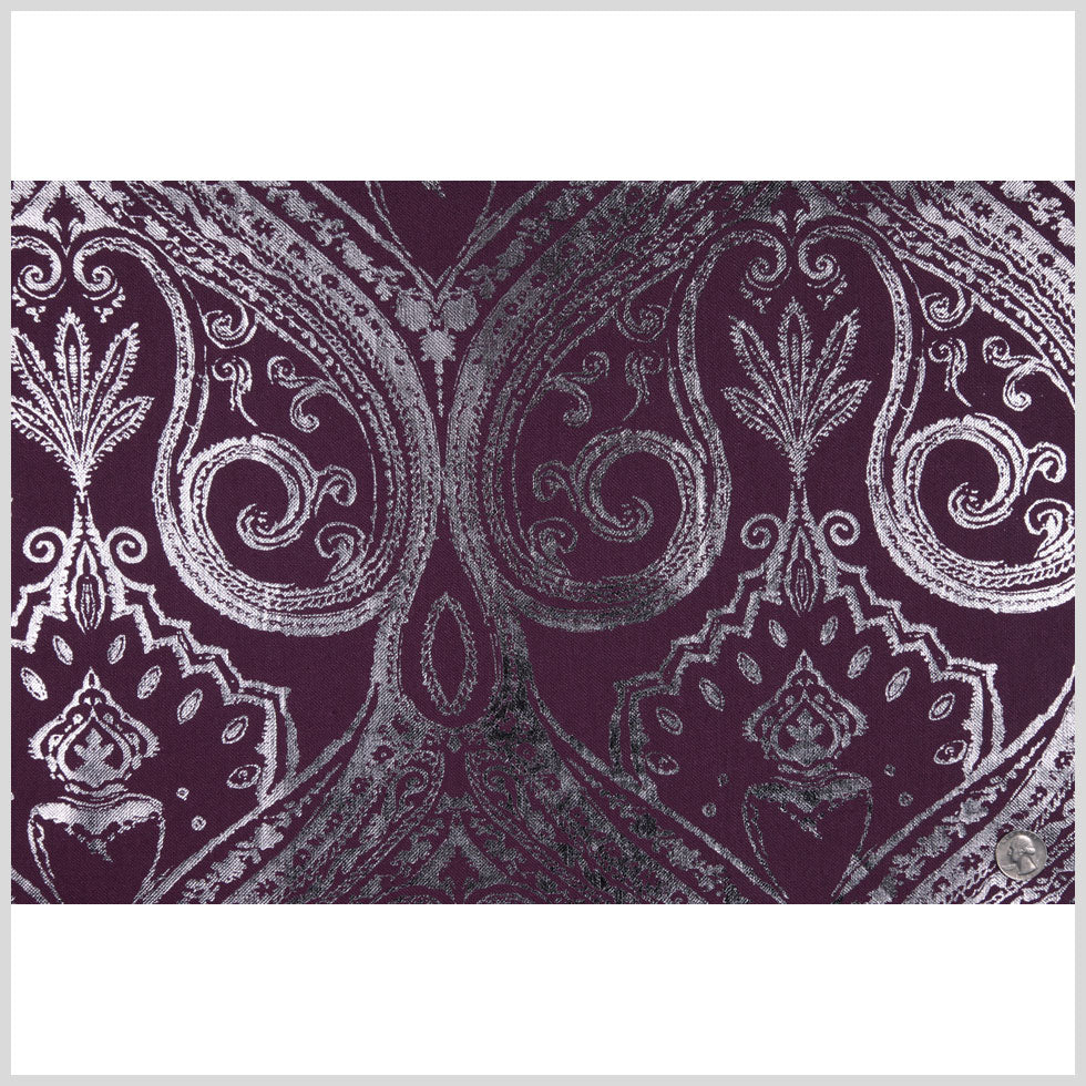 Aubergine Damask Prints Full