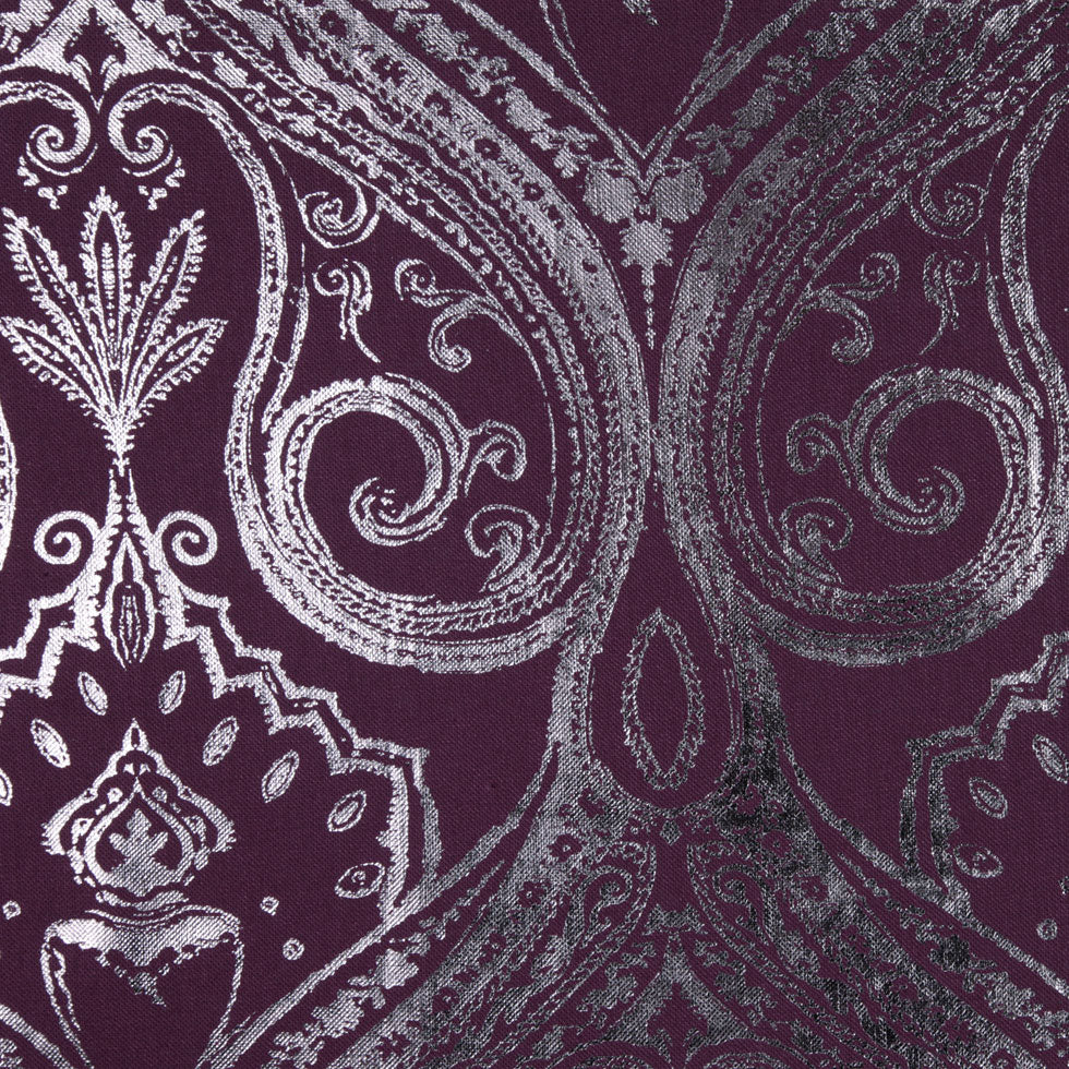 Aubergine Damask Prints
