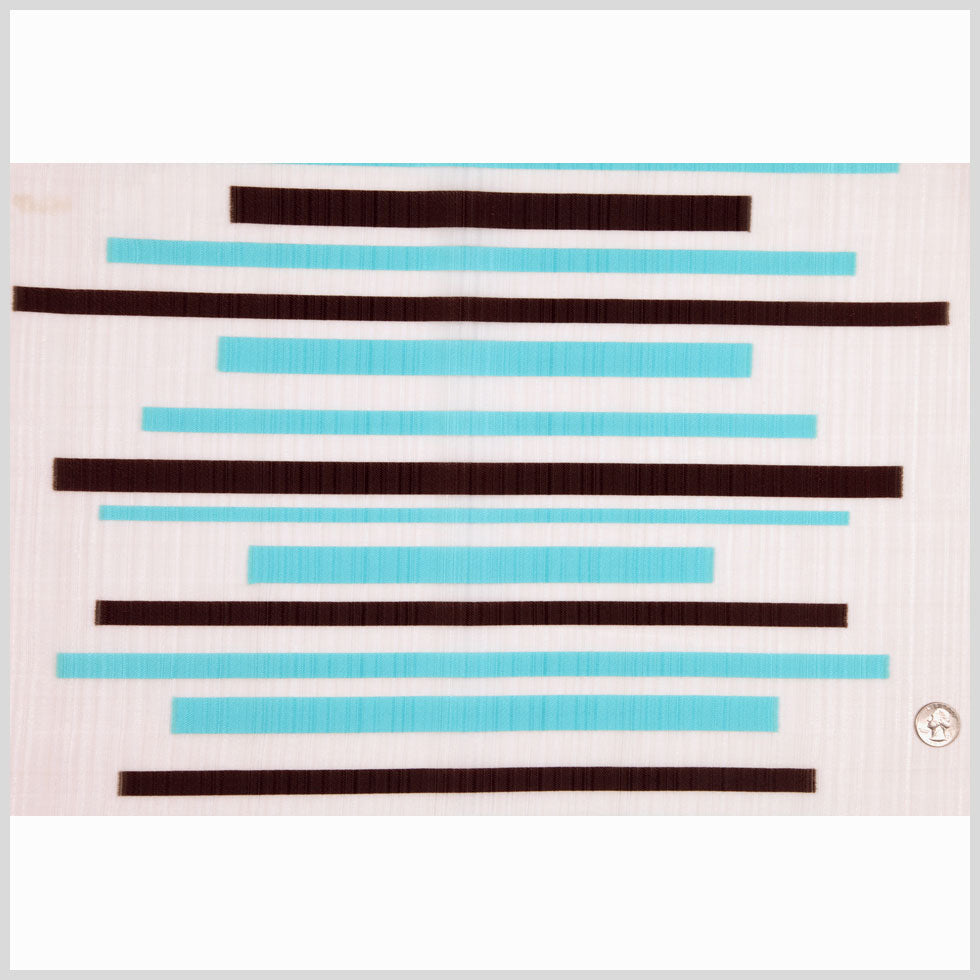 Turquoise 40960 Stripes Sheer Full