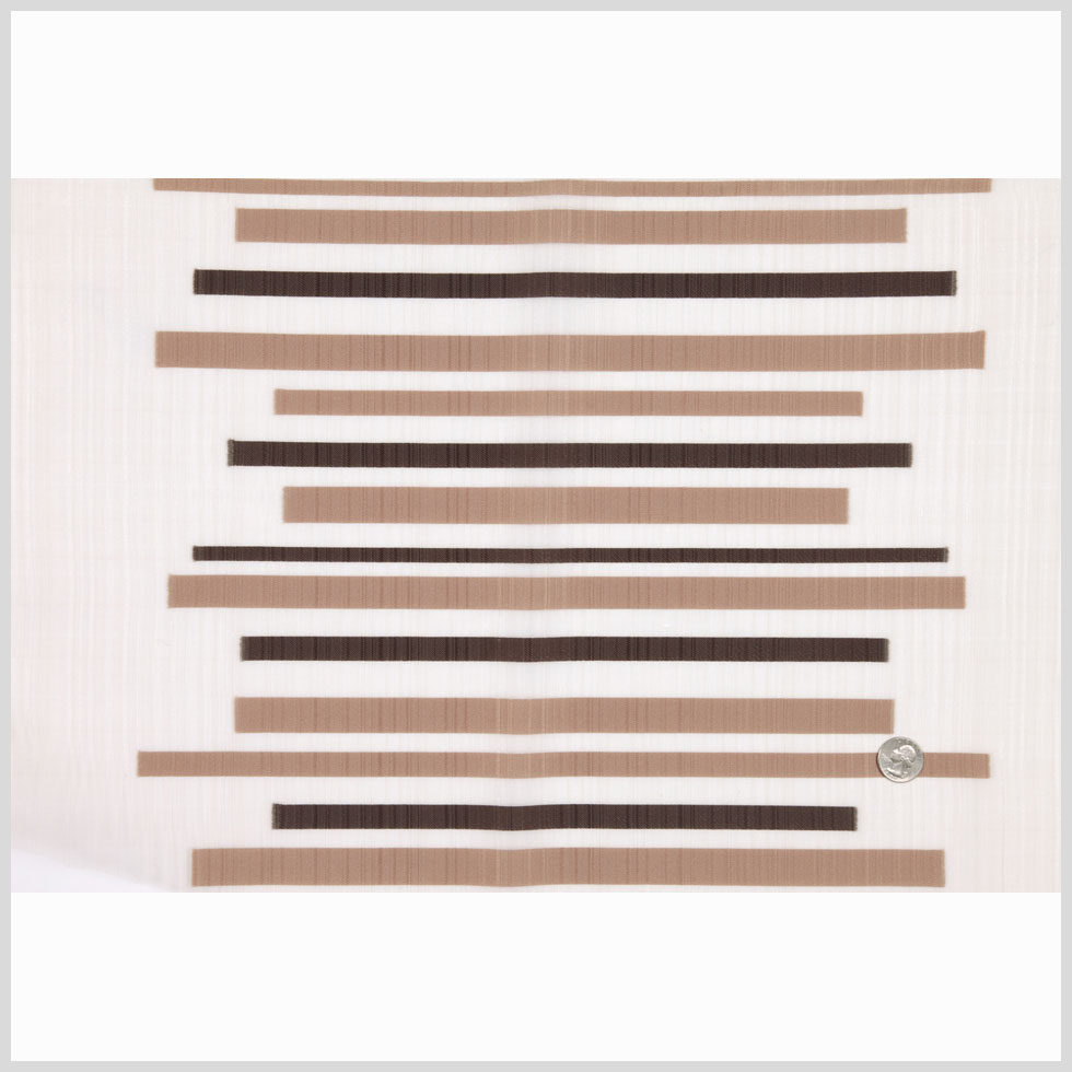 Brown 40955 Stripes Sheer Full