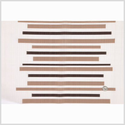 Brown 40955 Stripes Sheer Full