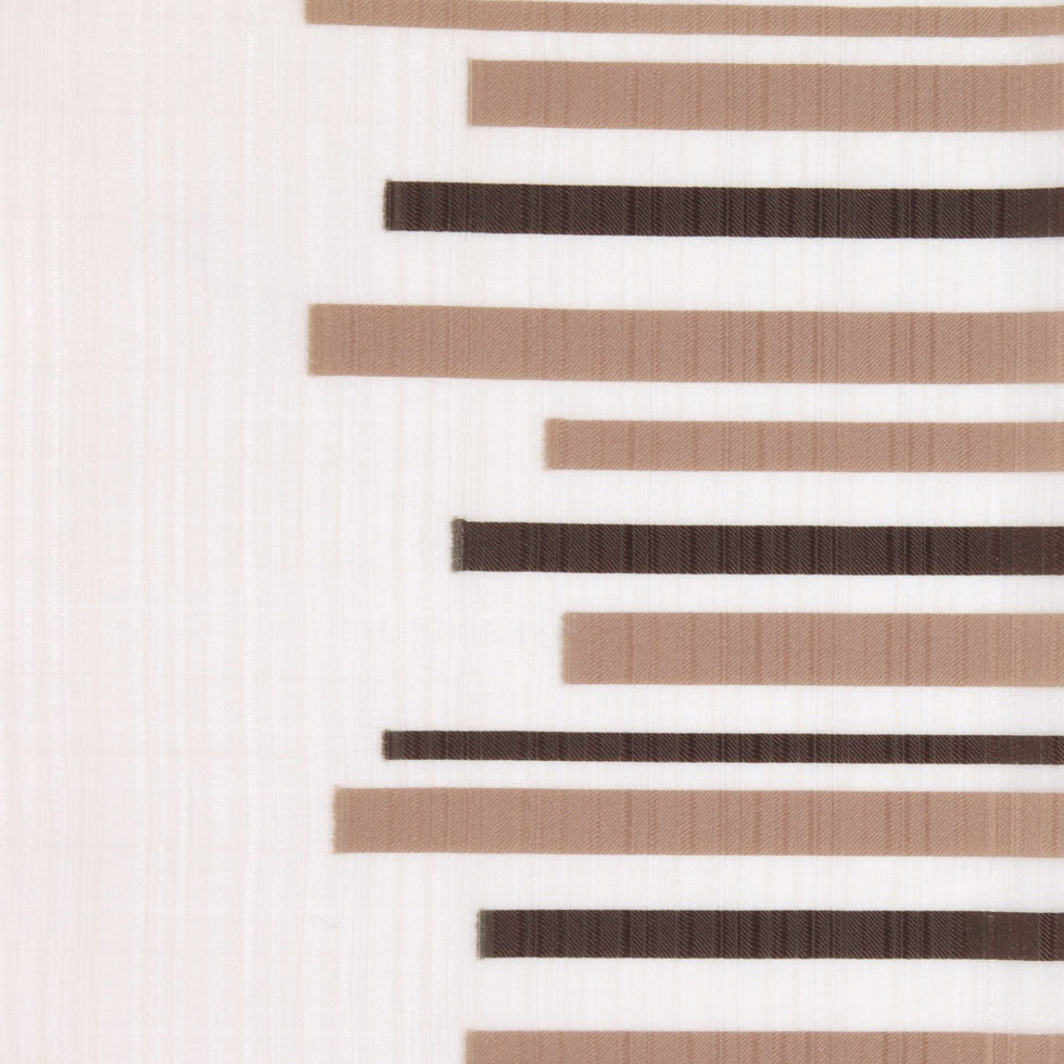 Brown 40955 Stripes Sheer