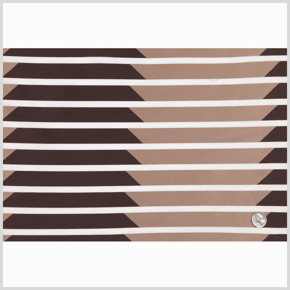 Brown 40252 Stripes Sheer Full