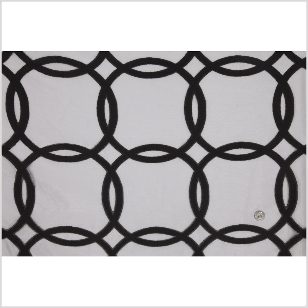 Black 40350 Geometric Sheer Full