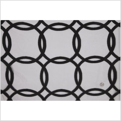 Black 40350 Geometric Sheer Full