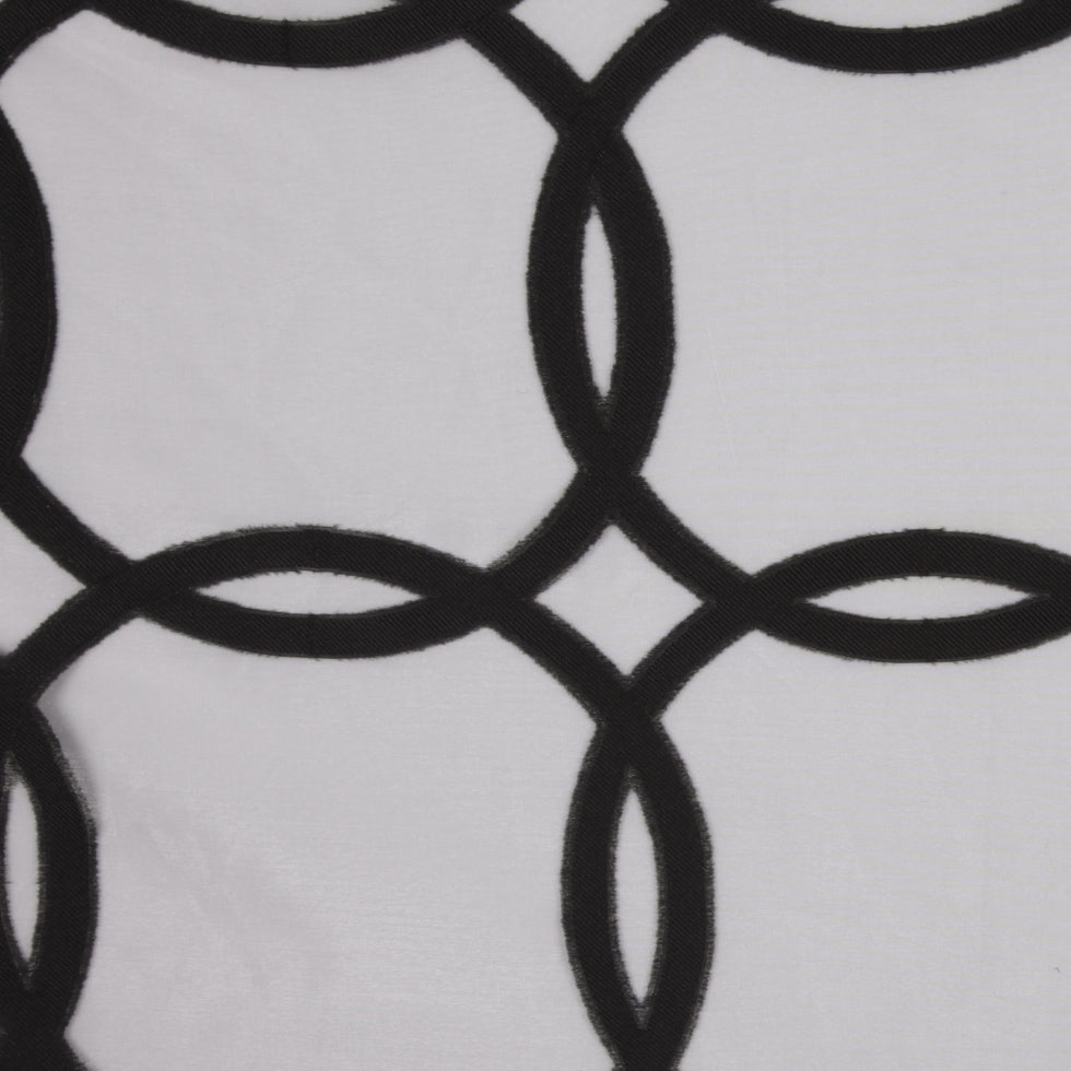 Black 40350 Geometric Sheer
