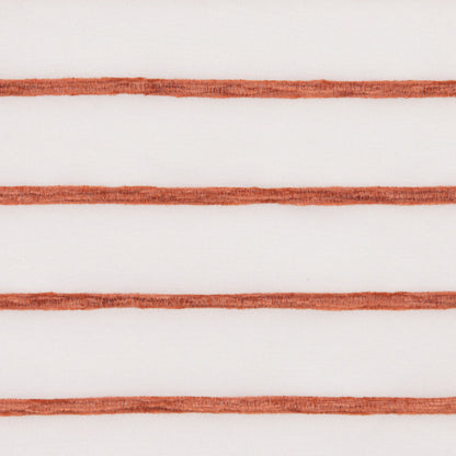 Ivory/Orange Stripes Striped Sheer Detail