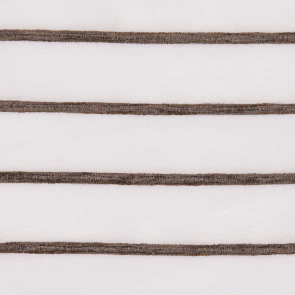 Ivory/Chocolate Stripes Striped Sheer Detail