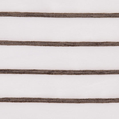 Ivory/Chocolate Stripes Striped Sheer Detail