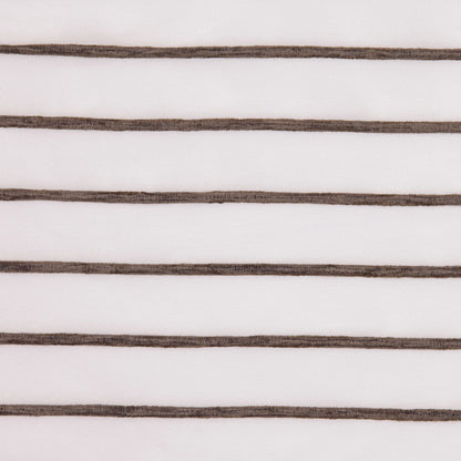 Ivory/Chocolate Stripes Striped Sheer