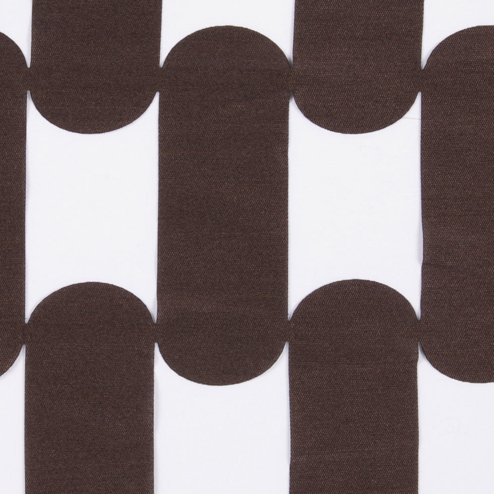 Dark Brown Lazer Cut Polyester Detail