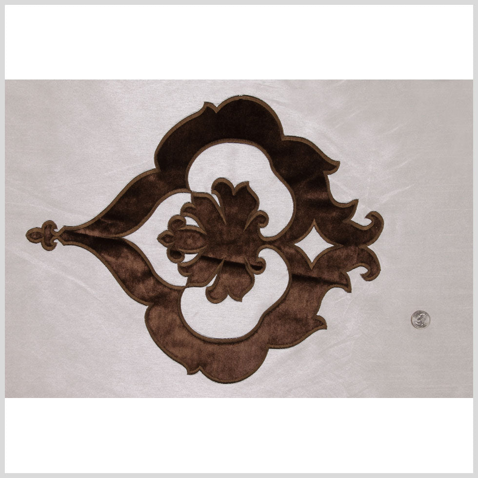 Brown/Cream Floral Velvet Full