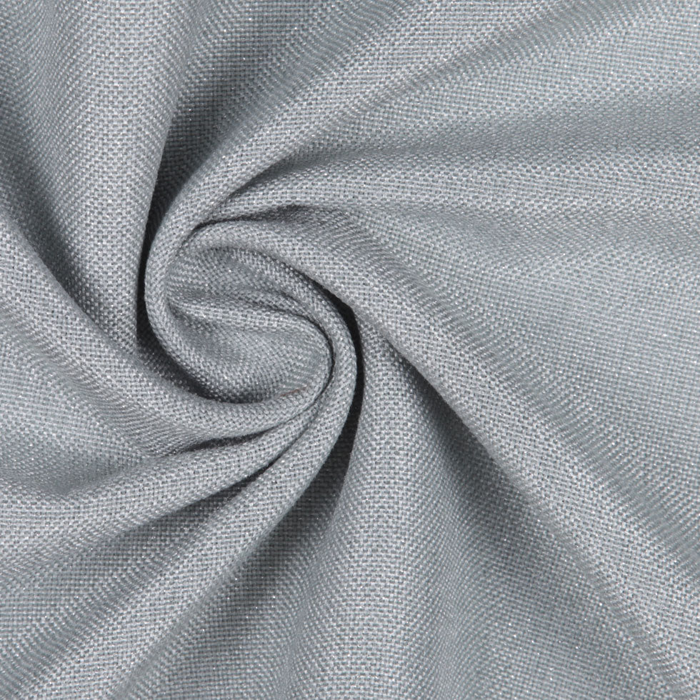 Spa/Metallic Silver Solid Linen Lame Detail