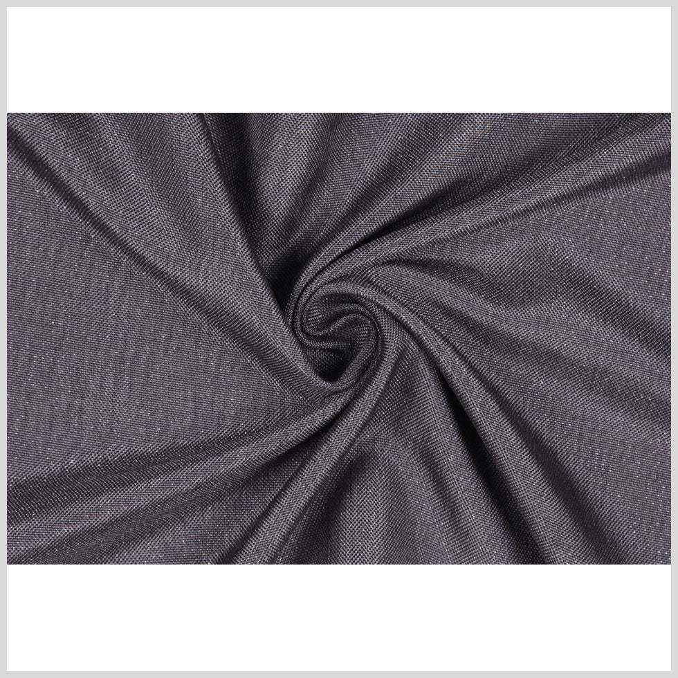 CharcoalMetallic Silver Solid Linen Lame Full