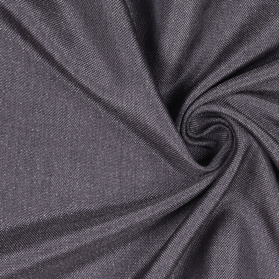 CharcoalMetallic Silver Solid Linen Lame