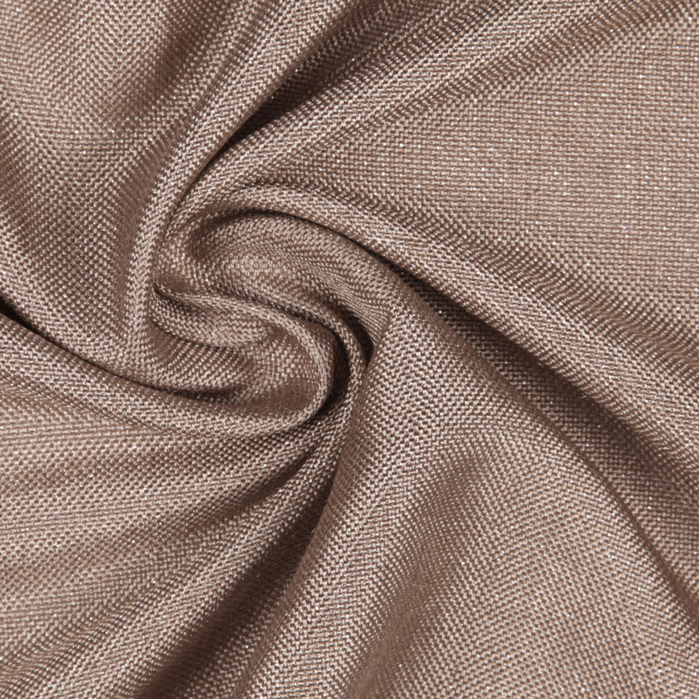 Latte/Metallic Silver Solid Linen Lame Detail