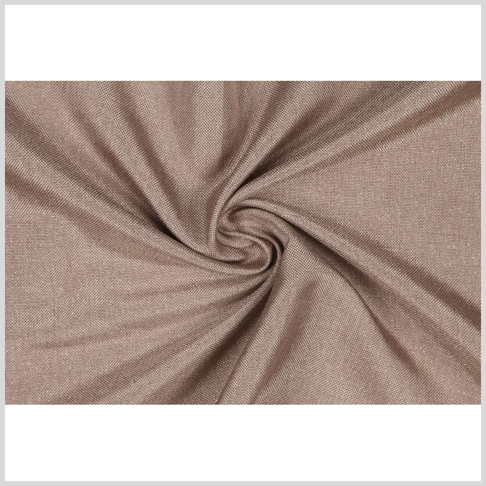 Latte/Metallic Silver Solid Linen Lame Full