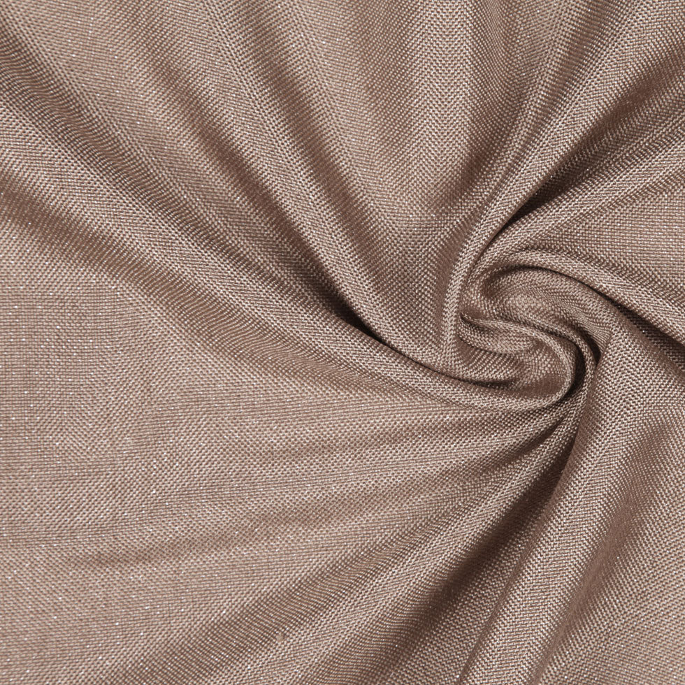 Latte/Metallic Silver Solid Linen Lame