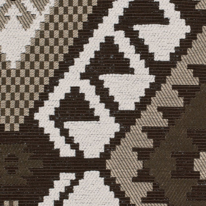 Chocolate/Cream  Ikat Detail