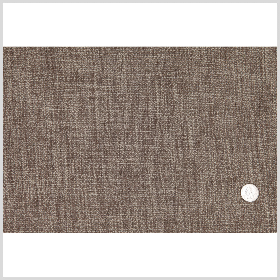 Mocha/Cream Solid Woven Boucle Full