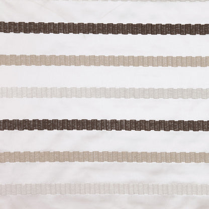 Linen/Brown Stripes Embroidery Stripe