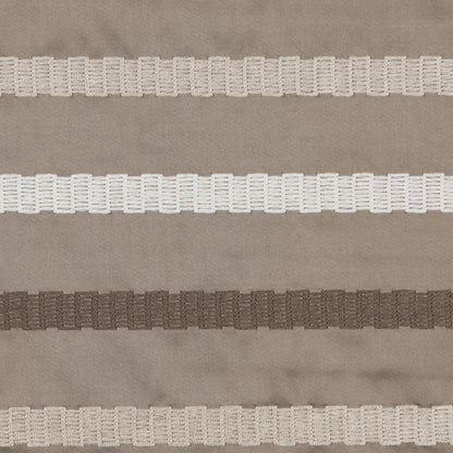 Latte/Beige Stripes Embroidery Stripe Detail