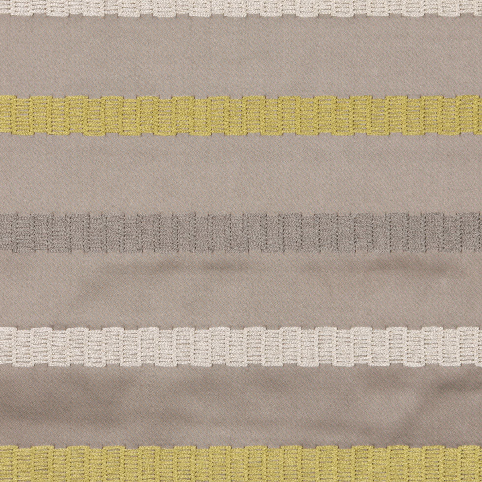 Otter/Lime Stripes Embroidery Stripe Detail