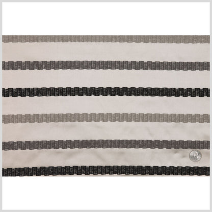 Gold/Black/Gray Stripes Embroidery Stripe Full