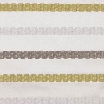 Dijon/Lime/Dark Olive Stripes Embroidery Stripe Detail