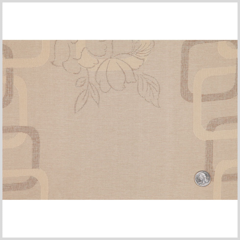 Golden Beige Geometric Woven Full