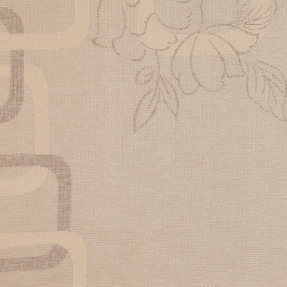 Golden Beige Geometric Woven