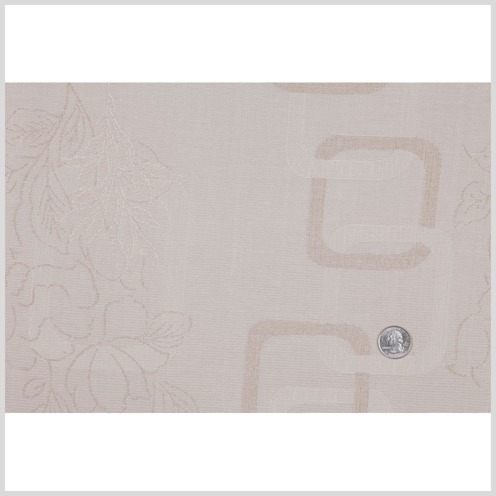 Khaki Geometric Woven Full