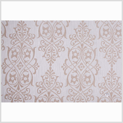 Silver/Beige Floral Brocade Full