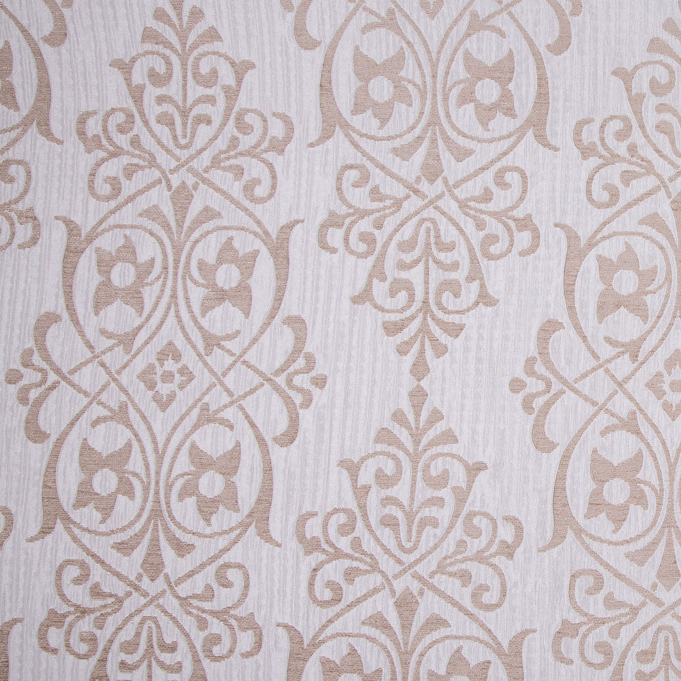 Silver/Beige Floral Brocade