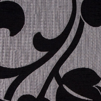 Platinum/Black Floral Brocade Detail