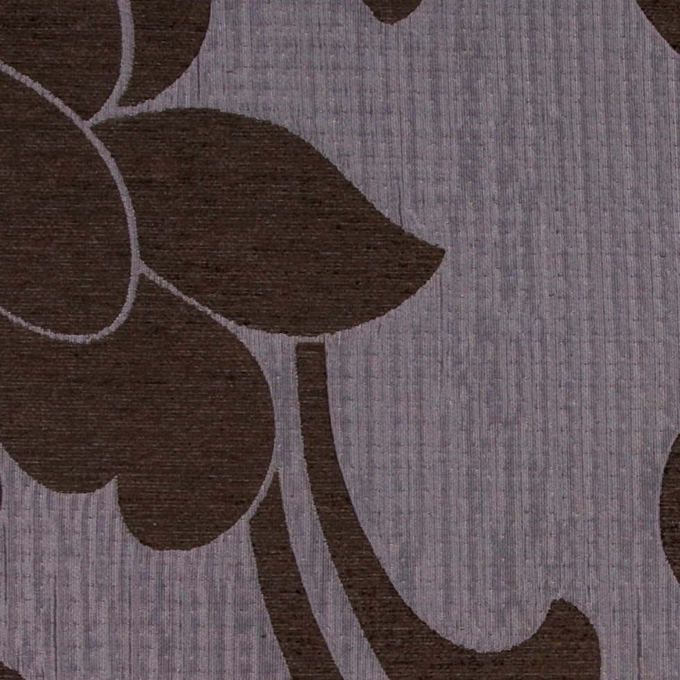 Heather Gray/Black-Brown Floral Brocade Detail