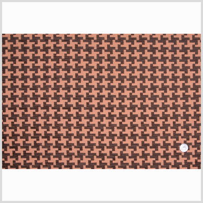 Chocolate/Tiger Lily Houndstooth Chenille Full
