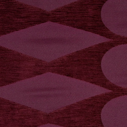 Burgundy Geometric Chenille Detail