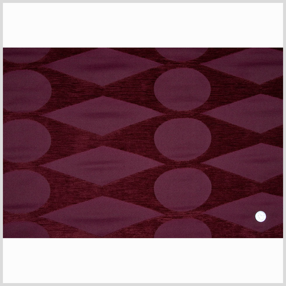 Burgundy Geometric Chenille Full