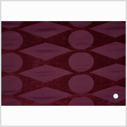 Burgundy Geometric Chenille Full