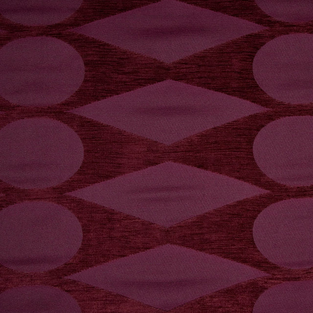 Burgundy Geometric Chenille
