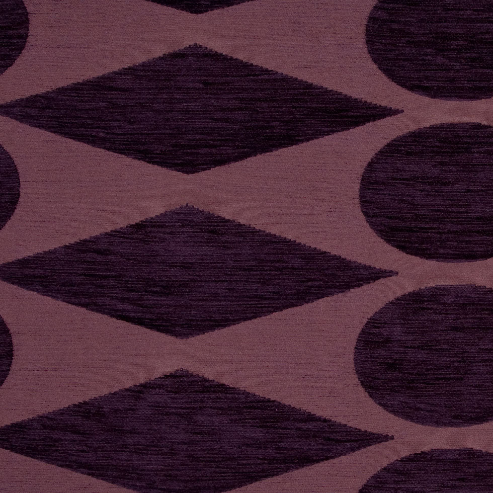 Aubergine Geometric Chenille Detail