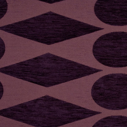 Aubergine Geometric Chenille Detail