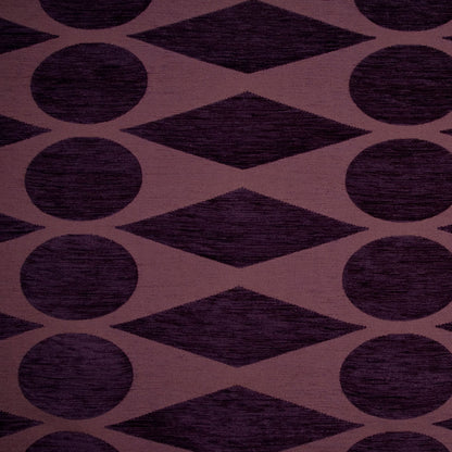 Aubergine Geometric Chenille