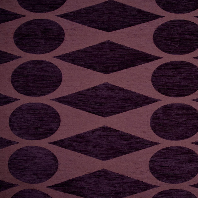 Aubergine Geometric Chenille