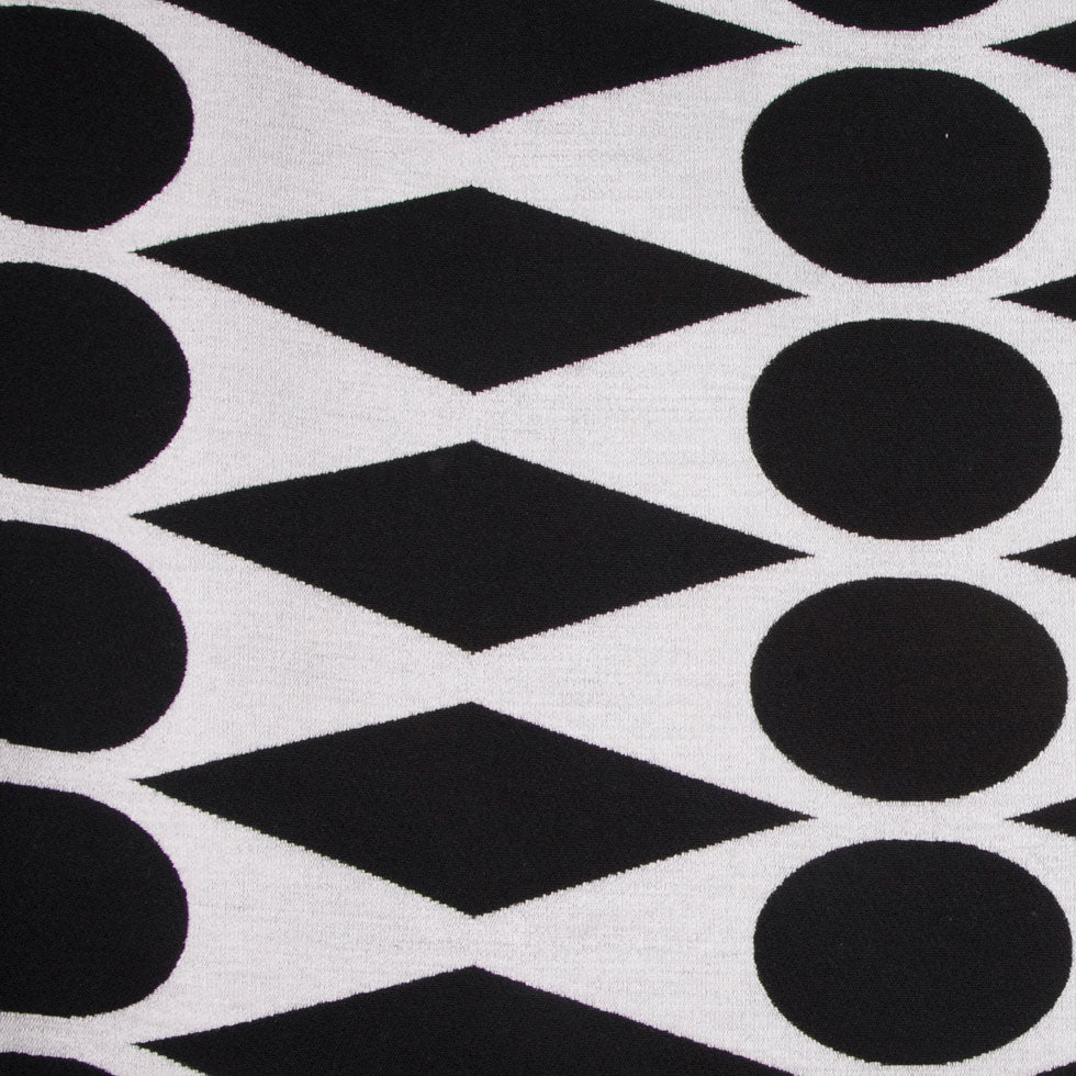 White/Black Geometric Chenille